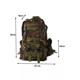 Maskáčový batoh Lynx, vojenská kamufláž - 48.5 l, Maskáč pouštní