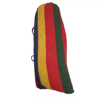 Houpací bavlněná síť 270x80cm, pro jednu osobu, nosnost 130kg, Modro-zelená