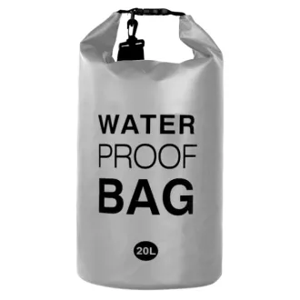 Vodotěsný vak Dry Bag 20 l, Šedá