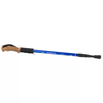 Trekingové hole Nordic Walking s ergonomickou, korkovou rukojetí, 135 cm, 2 ks, Modrá