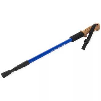 Trekingové hole Nordic Walking s ergonomickou, korkovou rukojetí, 135 cm, 2 ks, Modrá