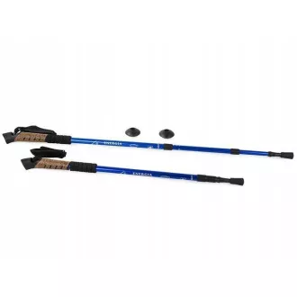 Trekingové hole Nordic Walking s korkovou rukojetí, 135 cm, 2 ks, Černá