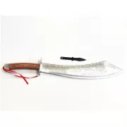Nerezová mačeta zdobená s pouzdrem, 64 cm