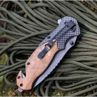 FOXTER Skládací záchranářský lovecký nůž, 21 cm