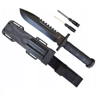 Vojenský nůž s křesadlem a brouskem, 31 cm Vojenský nůž s křesadlem a brouskem, 31 cm