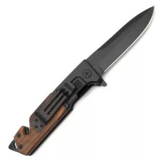 FOXTER Skládací turistický nůž s dřevěnou rukojetí, 23 cm