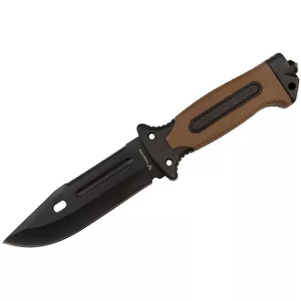 HASTAA Taktický nůž + podpalovač a brousek, 28 cm