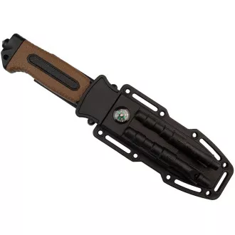HASTAA Taktický nůž + podpalovač a brousek, 28 cm