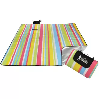 Pikniková deka 200x200 cm s ALU potahem, pruhy - pastelová Pikniková deka 200x200 cm s ALU potahem, pruhy - pastelová