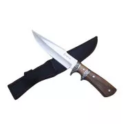 Turistický nůž 31 cm s dřevěnou rukojetí a pouzdrem