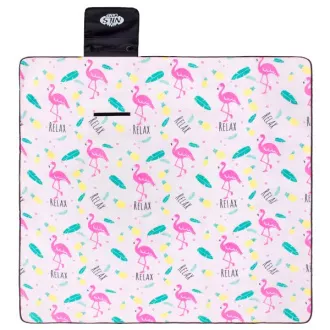 Pikniková deka 200x200 PINK FLAMINGO