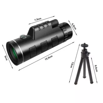 GENETIC-OPTIC Turistický monokulár 40x60 se stativem