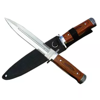 Vojenský lovecký nůž/dýka s pouzdrem 28 cm