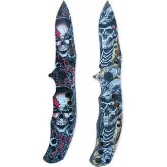 Skládací taktický nůž SKULL 20 cm, Červená