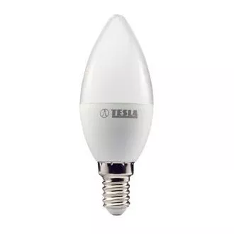 TESLA - LED CL140530-7, žárovka CANDLE svíčka, E14, 5W, 230V, 400lm, 25 000h, 3000K teplá bílá,