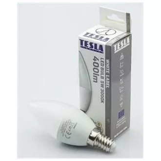 TESLA - LED CL140530-7, žárovka CANDLE svíčka, E14, 5W, 230V, 400lm, 25 000h, 3000K teplá bílá,