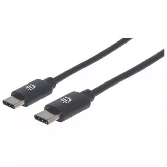 MANHATTAN kabel Hi-Speed USB-C, Type-C Male to Type-C Male, 0, 5m, černý