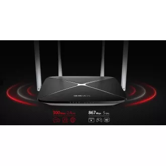 MERCUSYS AC12 WiFi5 router (AC1200, 2, 4GHz/5GHz, 3x100Mb/s LAN, 1x100Mb/s WAN)