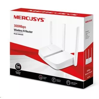 MERCUSYS MW305R WiFi4 router (N300, 2, 4GHz, 3x100Mb/s LAN, 1x100Mb/s WAN)