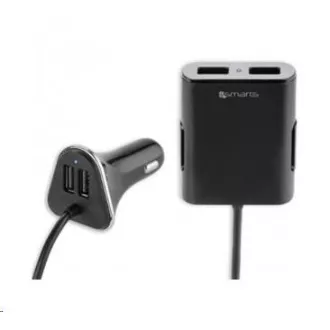 4smarts nabíječka do auta, 4x USB, 2, 4 A, černá 4smarts nabíječka do auta, 4x USB, 2, 4 A, černá