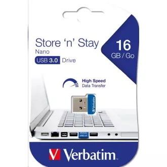 VERBATIM Flash Drive 16GB Store 'n' Stay Nano, USB 3.0