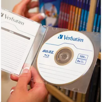 VERBATIM BD-R XL (5-pack)Blu-Ray/Jewel/DL/4x/100GB/ WIDE WHITE INKJET PRINTABLE HARDCOAT SURFACE