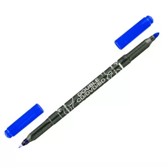 Popisovač Centropen oboustr. 3616 CD/DVD/BD modrý válcový hrot 0,6 a 2,5mm