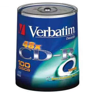 Verbatim CD-R, 43411, Extra Protection, 100-pack, 700MB, 52x, 80min., 12cm, bez možnosti potisku, spindle, pro archivaci dat