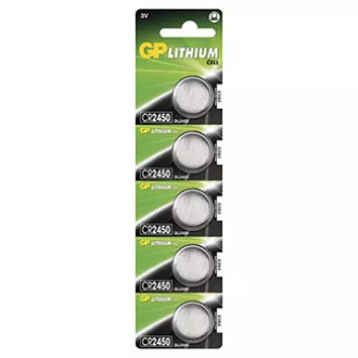 GP Jednorázová lithiová baterie CR2450, 5-pack