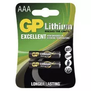 Baterie lithiová, AAA (LR03), AAA, 1.5V, GP, blistr, 2-pack