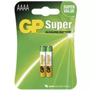 Baterie alkalická, AAAA, AAAA, 1.5V, GP, blistr, 2-pack, speciální