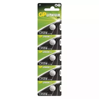GP Jednorázová lithiová baterie CR1216, 5-pack
