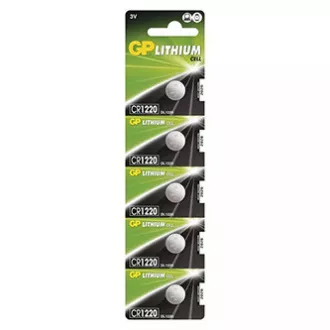 GP Jednorázová lithiová baterie CR1220, 5-pack