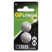 GP Jednorázová lithiová baterie CR2025, 2-pack