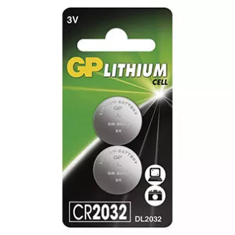 GP Jednorázová lithiová baterie CR2032, 2-pack
