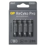 Nabíjecí baterie, AA (HR6), 1.2V, 2000 mAh, GP, papírová krabička, 4-pack, ReCyko Pro