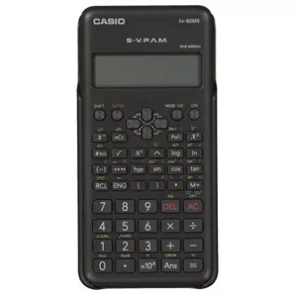 Casio kalkulačka FX 82 MS 2E, černá, školní, s dvouřádkovým displejem
