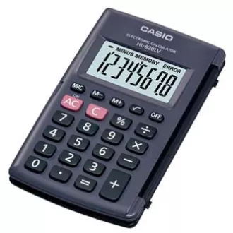 Casio Kalkulačka HL 820LV BK, černá, kapesní, osmimístná