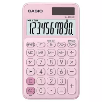 Casio Kalkulačka SL 310 UC PK, růžová, desetimístná, duální napájení, DOPRODEJ Casio Kalkulačka SL 310 UC PK, růžová, desetimístná, duální napájení, DOPRODEJ
