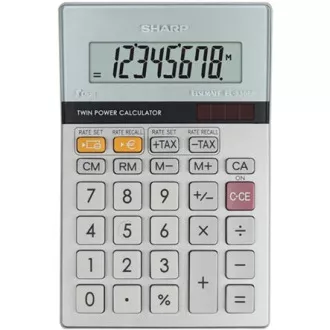 Sharp Kalkulačka EL-330ER, stříbrná, kapesní, osmimístná