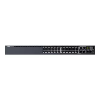 Dell Networking S3124, L3, 24x 1GbE, 2xCombo, 2x 10GbE SFP+ fixed ports, Stacking, IO to PSU airflow, 1x AC PSU
