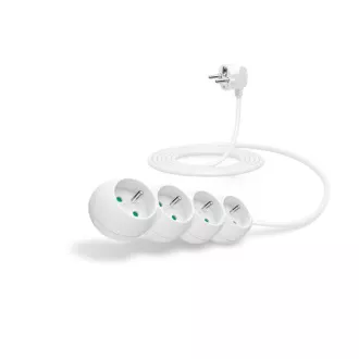 CONNECT IT prodlužovací kabel 230 V, 4 zásuvky, 3 m, bez vypínače (bílý)