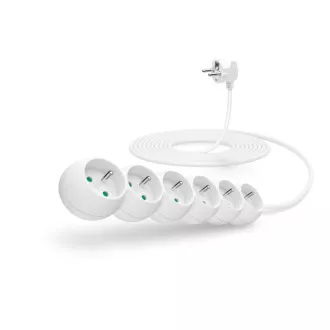 CONNECT IT prodlužovací kabel 230 V, 6 zásuvek, 5 m, bez vypínače (černý)