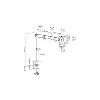 Digitus Držák na jeden monitor 15-32 ", 8 kg (max.), Černé VESA: 75 x 75, 100 x 100