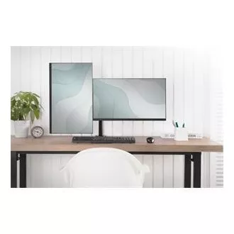 Digitus držák na dva monitory 15-32 ", 2x 8 kg (max.), Černé VESA: 75 x 75, 100 x 100