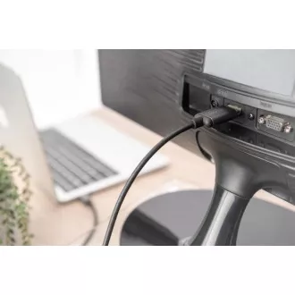 Digitus USB-C - HDMI kabelový adaptér, 1,8 m 4K/30 Hz, černý, kovový kryt