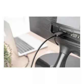 Digitus USB-C - HDMI kabelový adaptér, 1,8 m 4K/30 Hz, černý, kovový kryt