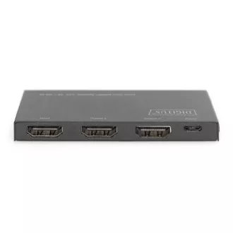 Digitus Ultra tenký HDMI Rozbočovač, 1x2, 4K / 60Hz HDR, HDCP 2.2, 18 Gbps, Micro USB napájeno