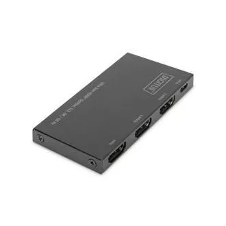 Digitus Ultra tenký HDMI Rozbočovač, 1x2, 4K / 60Hz HDR, HDCP 2.2, 18 Gbps, Micro USB napájeno