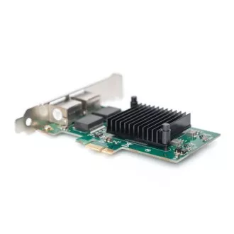 Digitus Karta Gigabit Ethernet PCI Express, dvouportová 32bitový držák s nízkým profilem, čipová sada Intel